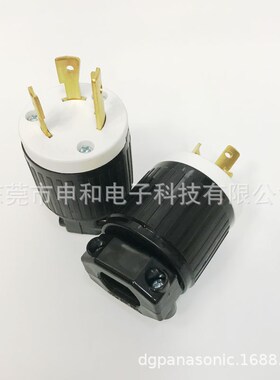 LKEW隆光 30A NEMA引挂式插头UL LK-6332(L6-30P)美规发电机插头