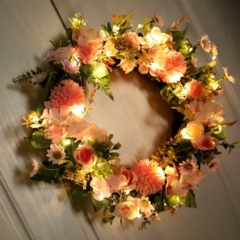 鸿禹春夏仿真花花圈母亲节粉球秋菊花环前门客厅节日装饰壁挂跨境,鲜花速递/花卉仿真/绿植园艺,仿真绿植,淘宝优惠券,粉丝福利购,淘宝优惠卷