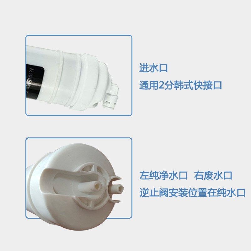 韩式一体RO反渗透膜75G膜M6快接滤芯反渗透膜净水器配件通用