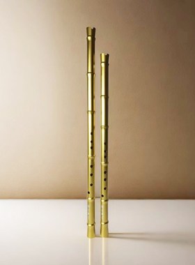 铝合金洞箫 新h款正反手短箫可调音 精美竹节款加厚竹箫浑厚手感