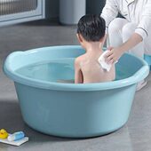 洗澡盆家用大号圆形洗澡盆婴儿1到3岁婴儿洗澡盆加厚加高浴盆脸盆