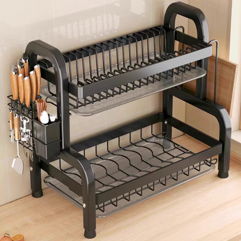 厨房置物架碗碟收纳层架沥水碗盘架家用多功能放碗架碗盘柜.碗筷