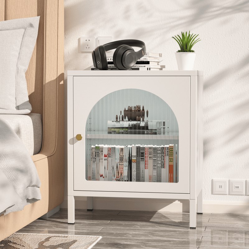 床头柜北欧铁艺小户型现代简约钢化玻璃时尚沙发R储物柜卧室儿童