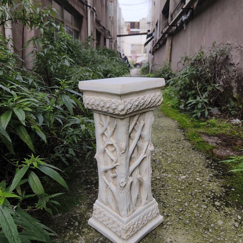 玻璃钢复古罗马柱花盆底座花架装饰柱子Q落地摆件雕像底座