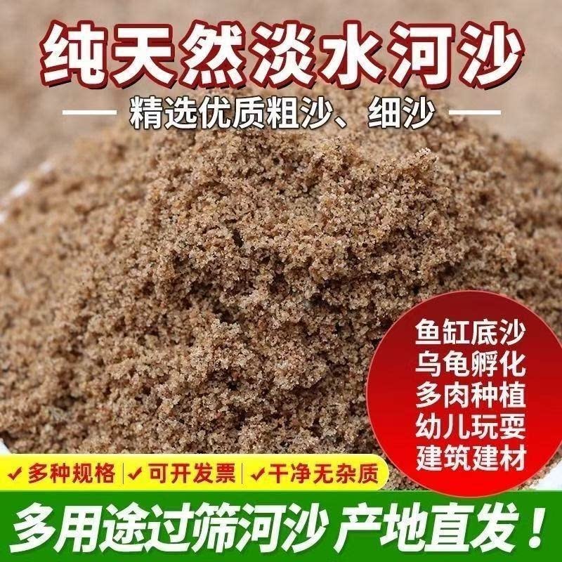 天然河沙细沙沙子黄沙沙土粗沙种菜鱼缸营养土实验填充沙土壤种植