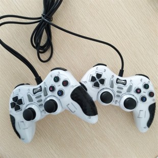 USB双打游戏手柄震动USB游戏手柄 PC电脑双人双打手柄USB双打手柄