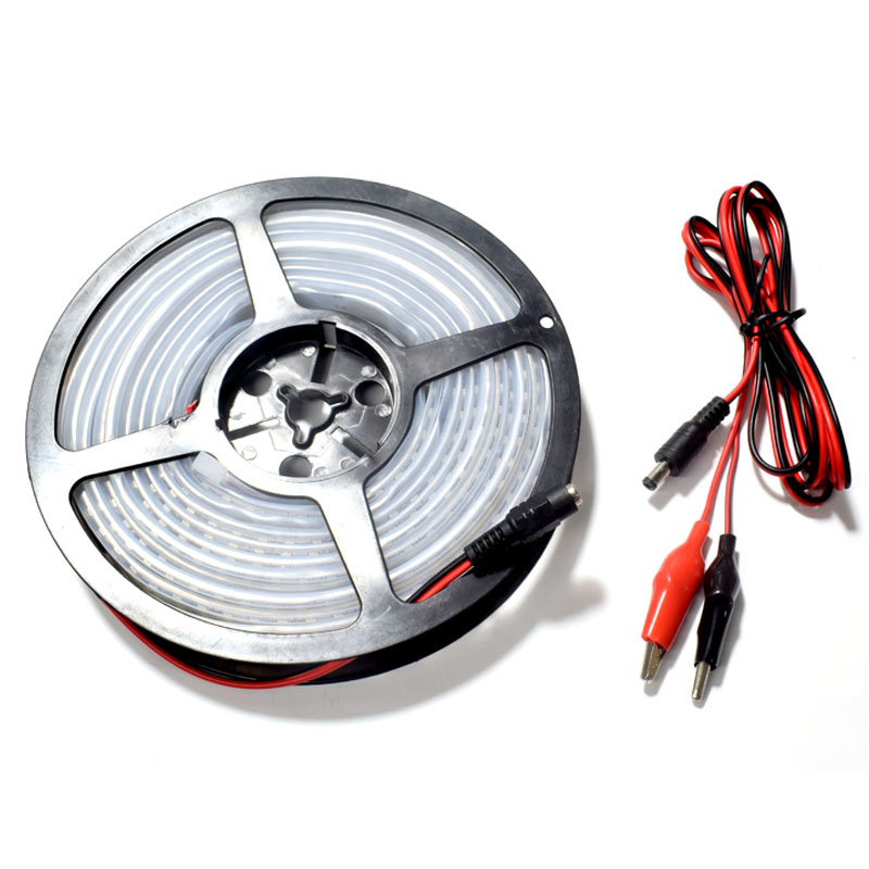 12V双排特亮地摊灯LED贴片灯超亮套管防水 每米240灯 电瓶软灯条