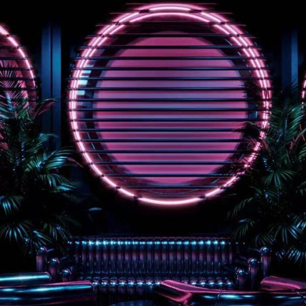 复古工业风酒吧装饰发光风扇灯装饰品清吧氛围墙壁灯科技风挂饰