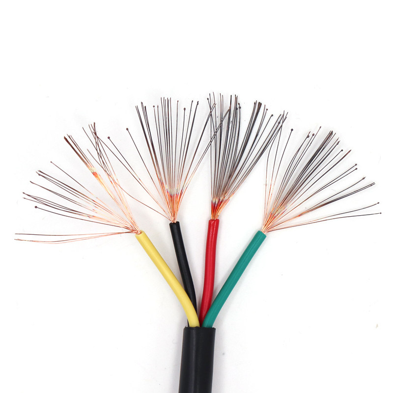 国标纯无氧铜RVV护套线2/3/4芯软线1/2.5平方户外电缆监控电源线
