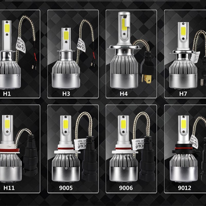 近光远光大灯H1H3H4H7H119005 LED轿车前照灯摩托12V高亮白光一体