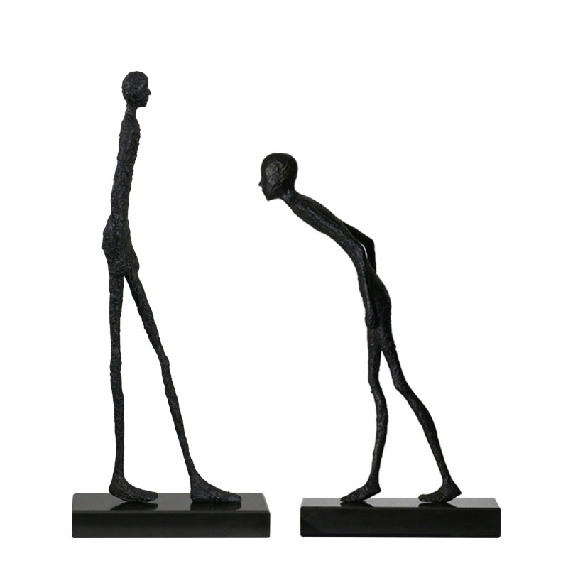 现代样板房间铸铁展厅人物雕塑售楼处艺术K品软装饰品家居玄关摆