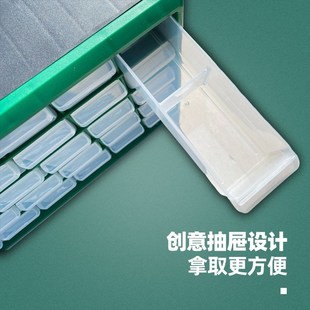零件盒收纳盒抽屉式电子元件螺丝盒工具箱塑料配件桩基渣样盒螺钉