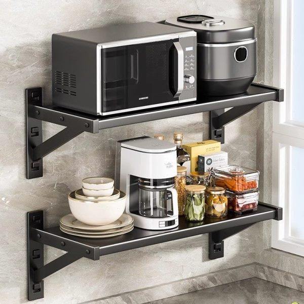 微波炉置物架厨房壁挂式电饭锅烤箱架子上墙多功能收纳支架悬空架,厨房/烹饪用具,微波炉置物架,淘宝优惠券,粉丝福利购,淘宝优惠卷