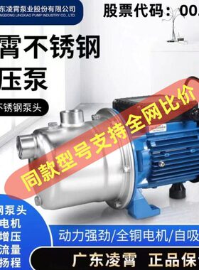 广东凌霄水泵不锈钢全智能自动自吸小型压抽水泵BJZ0井水静音泵