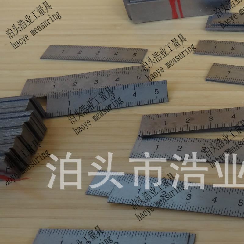 【浩业】DING ZUO 304不锈钢木机床刻度标尺L型直角尺直板尺