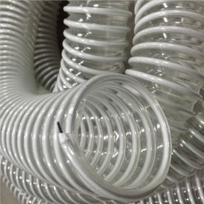 pvc钢丝软管透明伸缩管通风管排风塑料钢丝弹簧木犀吸尘排烟 60mm