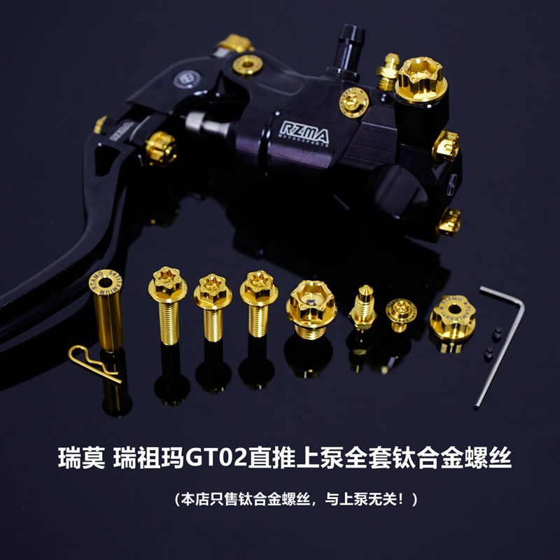 瑞莫 瑞祖玛GT02上泵全套RTAMO钛合金螺丝花头款8颗含调节螺母