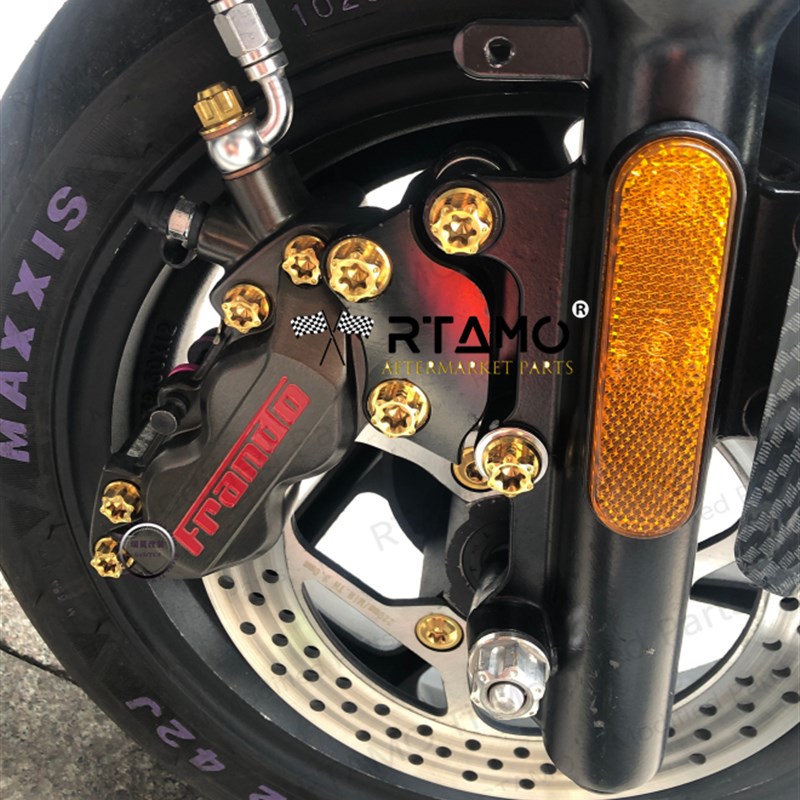 瑞莫 Frando车力屋FR6F101 VESPA对四鲍鱼卡钳钛合金螺丝全套装