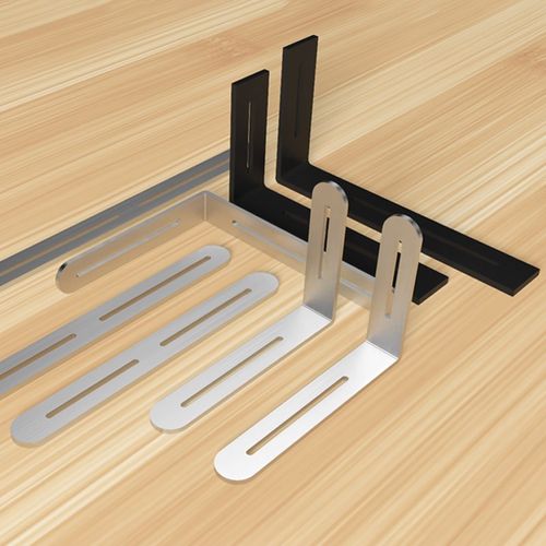 可调长孔角码不锈钢90度直角固定器双头活动直片连接件加厚I型L型