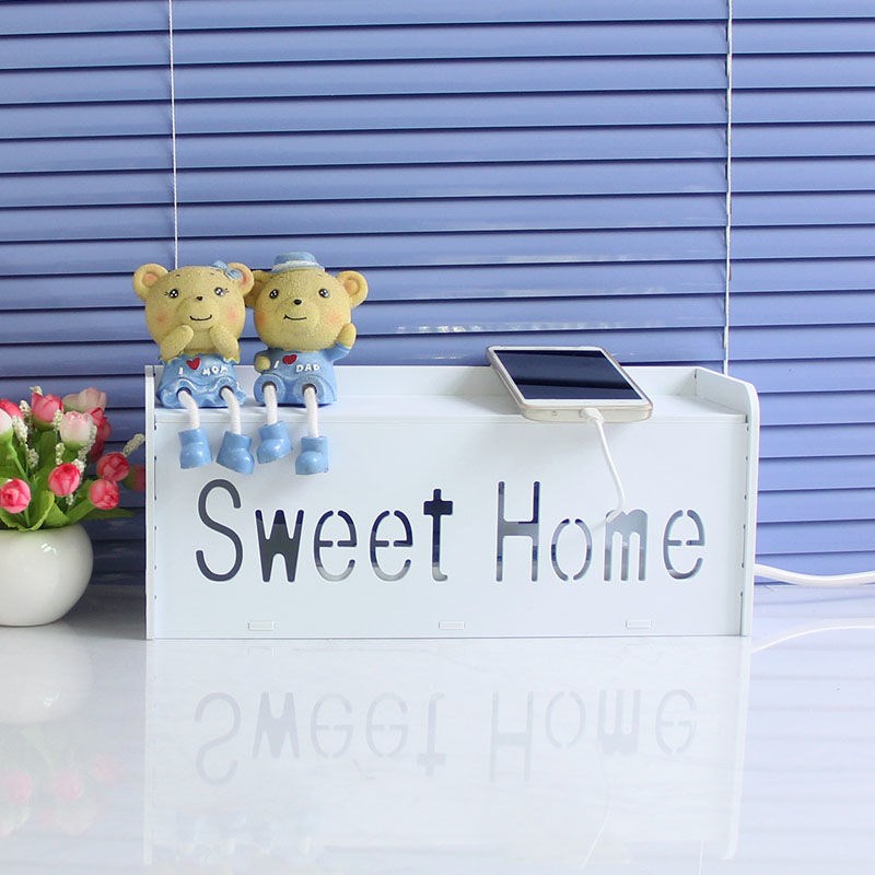 电线收纳盒插排安全收纳盒子理线器电源线电脑Q线路由器收纳隐藏