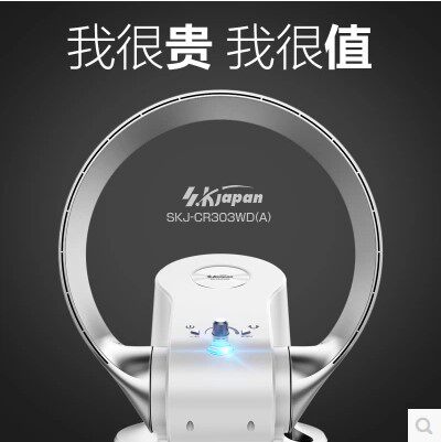 SK无叶风扇台式家用壁挂超静音循环电风扇挂墙摇头遥控床头落地扇