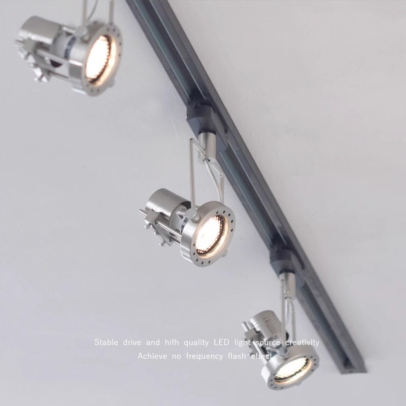 复古工业风轨道灯射灯led明装背景墙射灯店铺R北欧小山丘导轨射灯