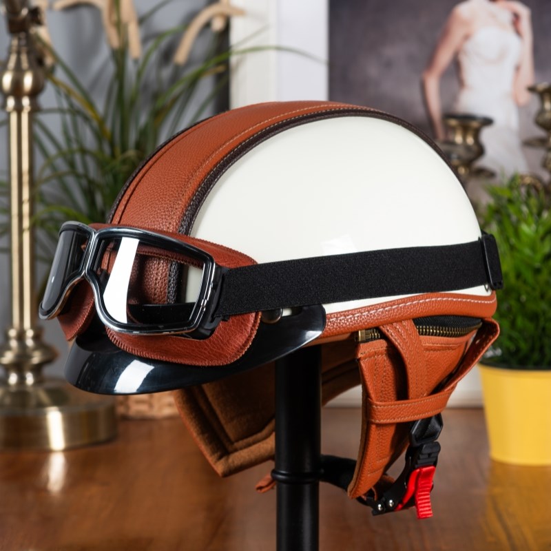 新国标A类3CCC认证电动电z瓶摩托车头盔半盔围脖护耳四季通用