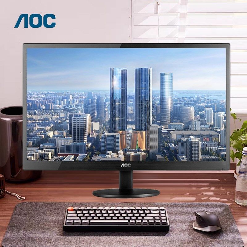 AOC E2070SWN 19.5英寸不闪屏节能认证VGA监控办公液晶电脑显示器