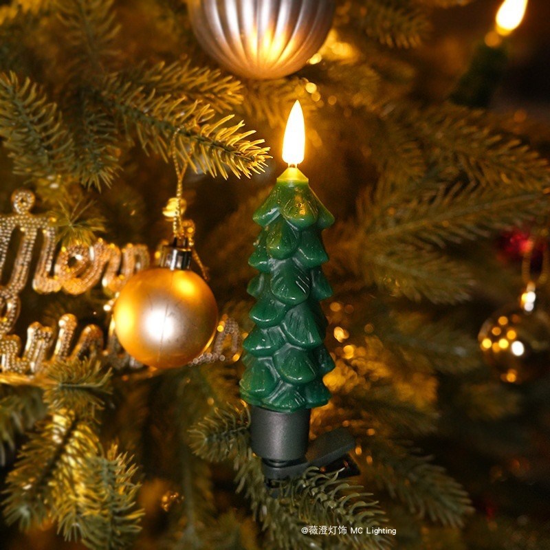 耶诞节遥控电子蜡烛气氛灯耶诞树浪漫场布装饰置创意摆件小夜灯