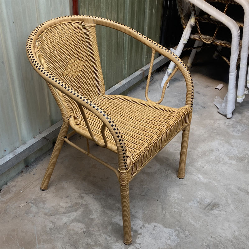 阳台茶桌椅网f红藤编椅子夏天凉椅阳台桌椅老人凳子家用庭院藤椅