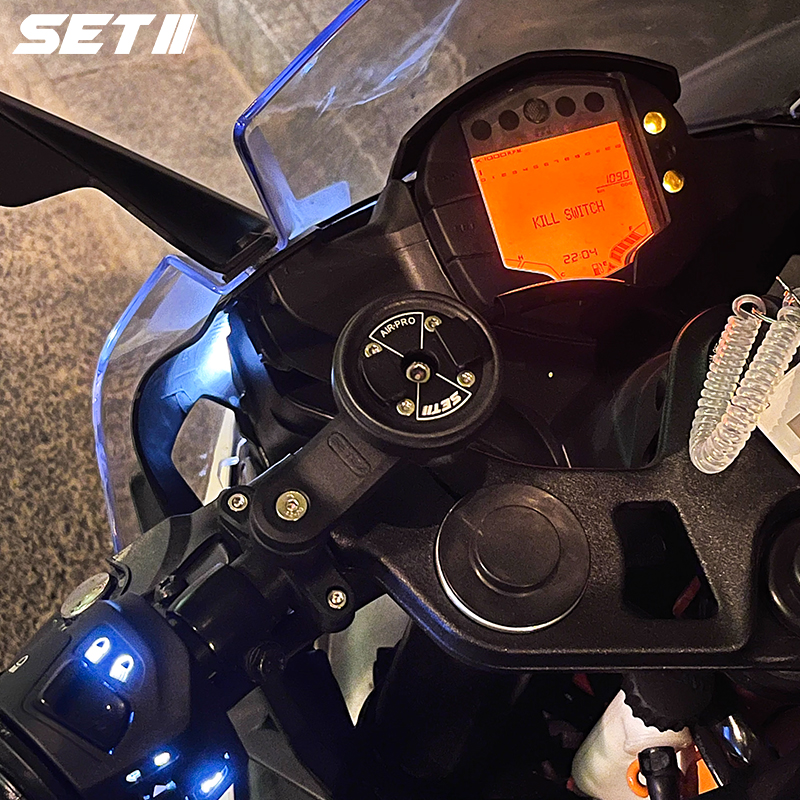 SETES摩托车手机骑行支架跑车街车复古车通用导航快V拆防震SP支架