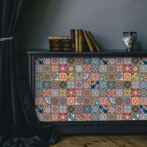 欧式复古旧家具改色翻新贴纸斗柜子鞋柜橱柜门改造贴膜防水自粘