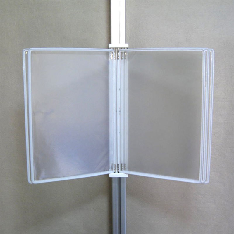 5页a4工位文件展示架金属挂墙透明文件袋展R示袋框架翻页宣传册