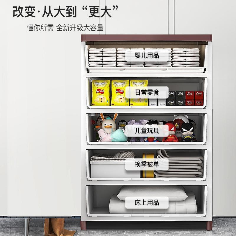 S鈱1LRL60-120CM宽w超大面宽加厚收纳柜抽屉式储物柜塑料组合五斗