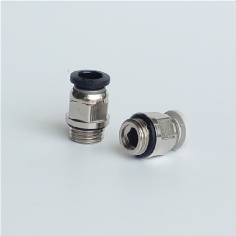 快速接头PC-G快插铜镀镍接头PC16-G06 气管接头直通G螺纹带密封圈