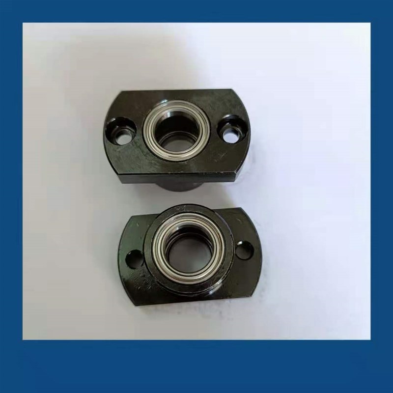 碳钢双轴承不带卡簧对边法兰组件带座轴承BGCC BFR21固定轴座3-15