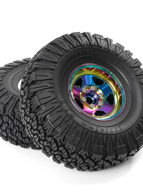 RC1.9寸仿真攀爬车金属五星轮毂+K02胎 1/10越野车 SCX10 km2