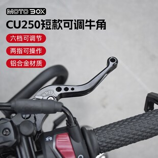 隆鑫无极CU250改装可调节牛角复古短款刹车拉杆离合手把总成配件