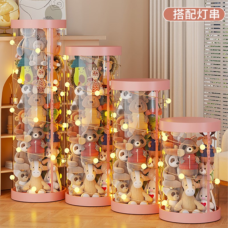 娃娃收纳桶家用大容量装玩偶公仔儿童玩具收纳筐毛绒玩具收纳神器