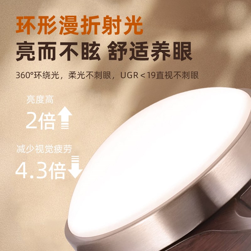 意菲意Q糖2025新款饭厅风扇吊灯中古风卧室吸顶电风扇灯一体