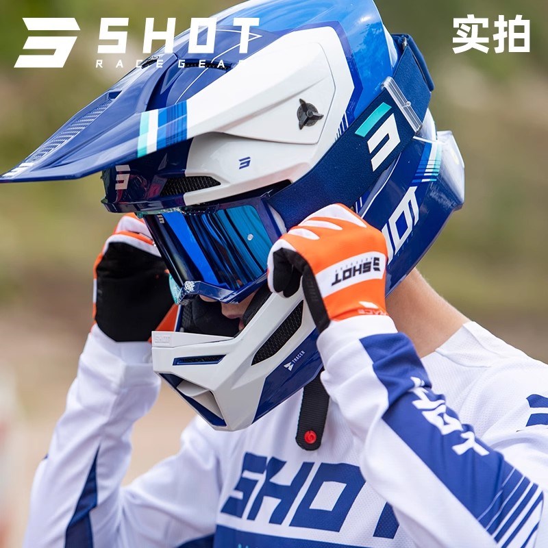 新款SHOT FURIOUS头盔全盔越野机车骑行舒适透气ece认证