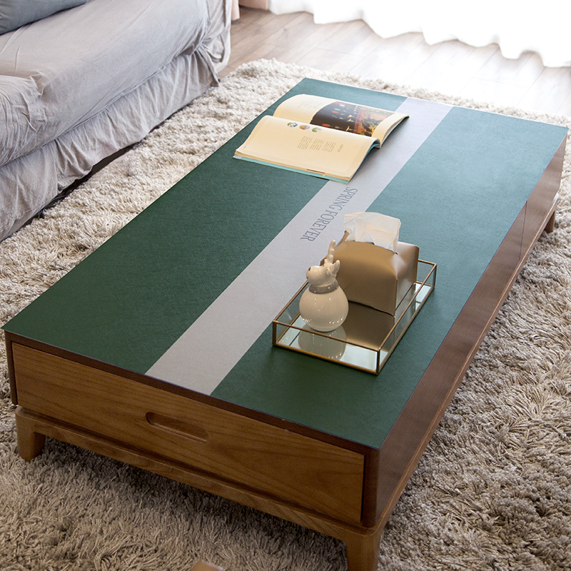 摩登瑞朵新款简约桌旗款防水防油防烫茶几垫书桌布长桌餐皮革桌垫