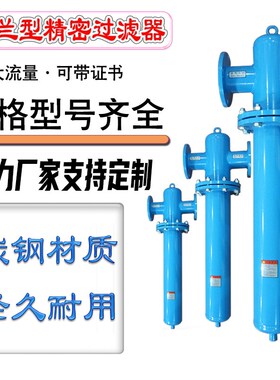 法兰接口压缩空气精密过滤器20/30/40/50立方DN80/100/125口径3寸