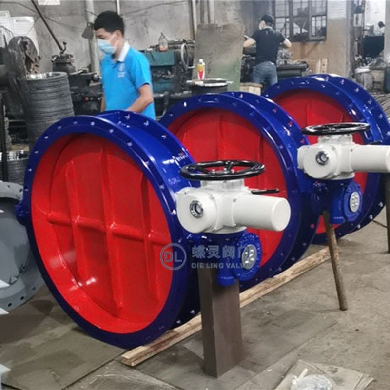 可走腐蚀性介质 D941W-1C DN1700电动通风阀 铸钢电动烟气碟阀