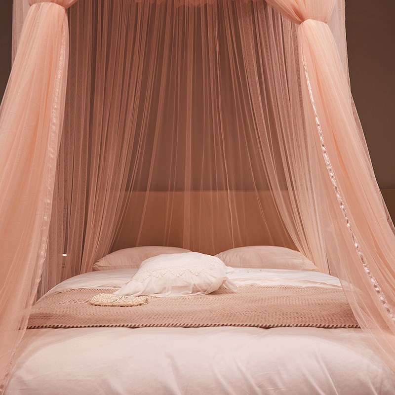 圆顶公主风蚊帐免打孔吊顶加密帐纱家用卧室高级吸顶免安装2024