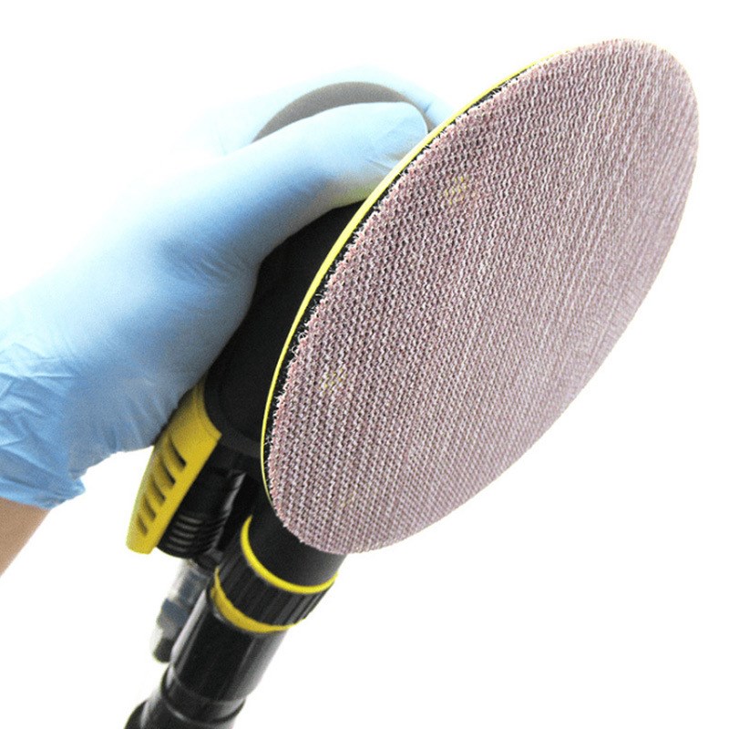 5 寸6寸9寸网格砂纸WK网砂无尘防堵背绒自粘打磨汽车家具墙面