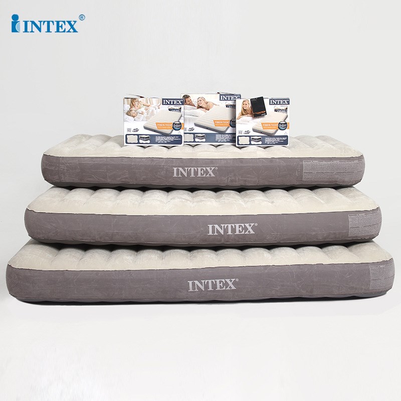 充气床垫单人植绒加厚充气床豪华户外白色充气床垫intex经销