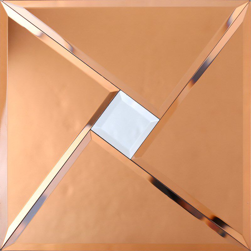 厂家供应风车马赛克 磨边玻璃镜面马赛克拼镜 背景墙贴