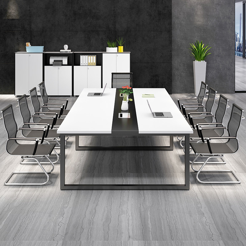 办公室会议桌长桌现代长方形办公桌长条桌板式 洽谈桌椅