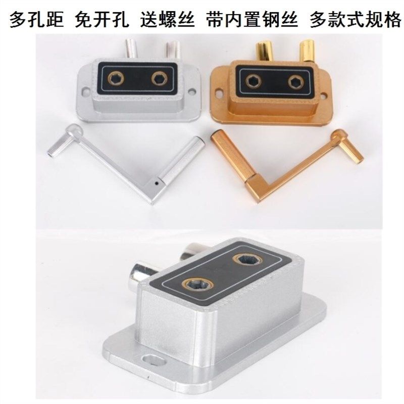 手动内置升降钢丝绳晾衣架手摇器手摇收绳器两孔摇杆六边把柄手把